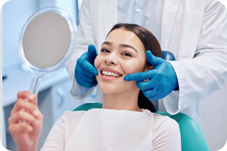 Patient with mirror